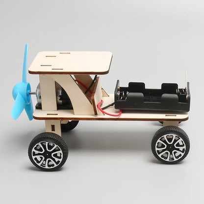 DIY Wooden Wind-powered Car Kit for Kids | STEM Science Toy with Video Instructions – Ages 5+