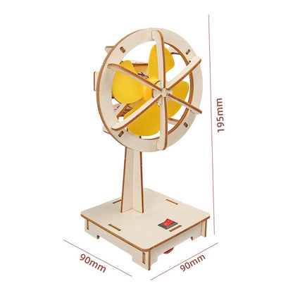 DIY Wooden Oscillating Fan Kit for Kids | STEM Science Toy with Video Instructions – Ages 5+