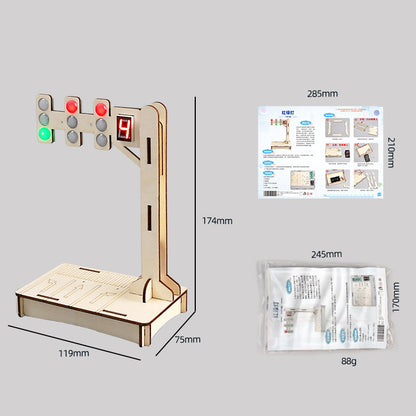 DIY Wooden Traffic Light Kit for Kids | STEM Science Toy with Video Instructions – Ages 5+