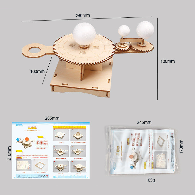 DIY Wooden Orrery Kit for Kids | STEM Science Toy with Video Instructions – Ages 3+