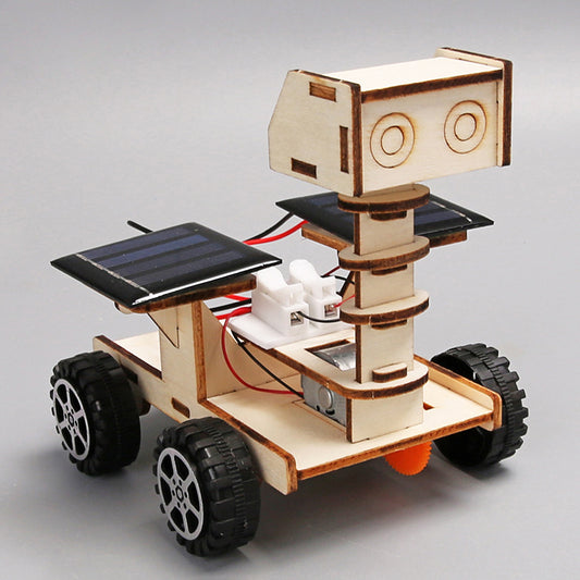 Build your own wooden solar rover! Fun educational science kit for kids.