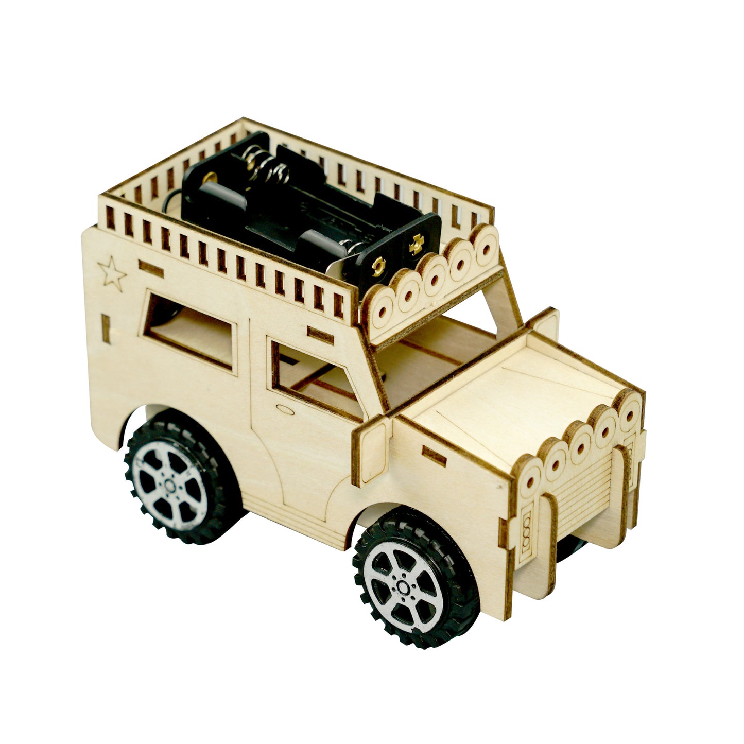 DIY Wooden Jeep Kit for Kids | STEM Science Toy with Video Instructions – Ages 5+
