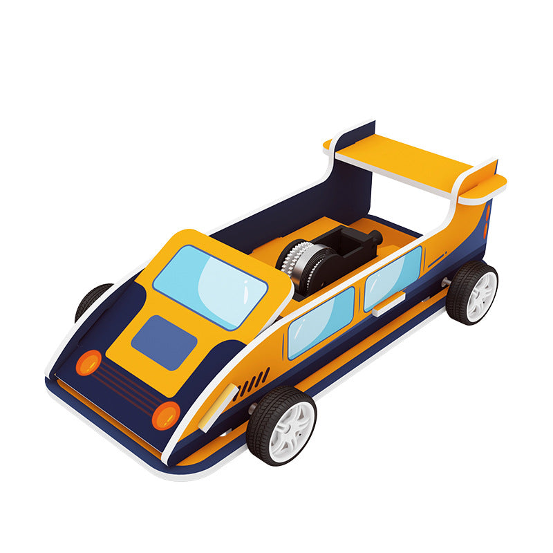 DIY Pull-back Car Kit for Kids - Cardboard STEAM Learning Toy (Ages 3+)