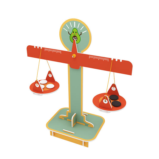 DIY Balance Scale Kit for children: Hands-on STEAM learning toy to explore physics concepts.