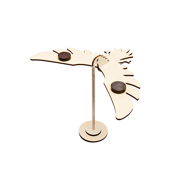 Wooden DIY Balancing Bird Kit for kids to learn about physics and balance.