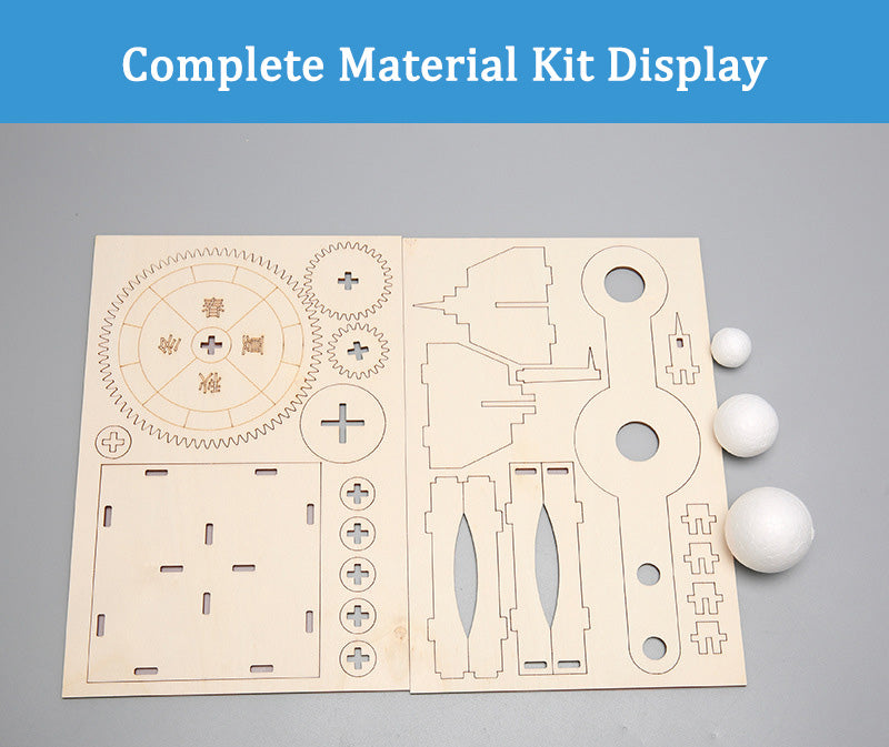 Complete DIY Orrery Kit - Wooden Components and Spheres