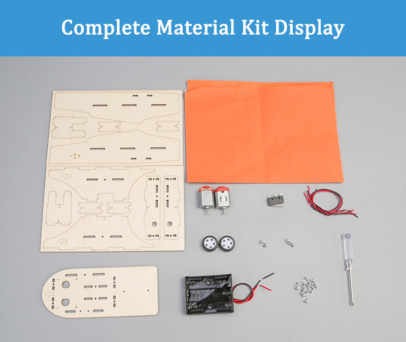 DIY Science Kit: Wooden Parts, Motors, and Accessories for Paper Airplane Launcher