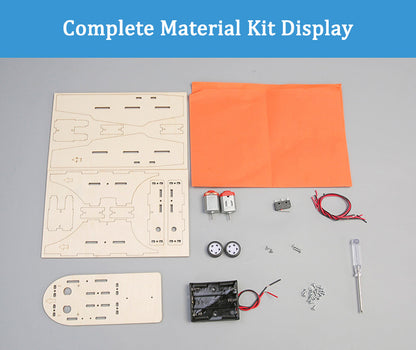 DIY Science Kit: Wooden Parts, Motors, and Accessories for Paper Airplane Launcher