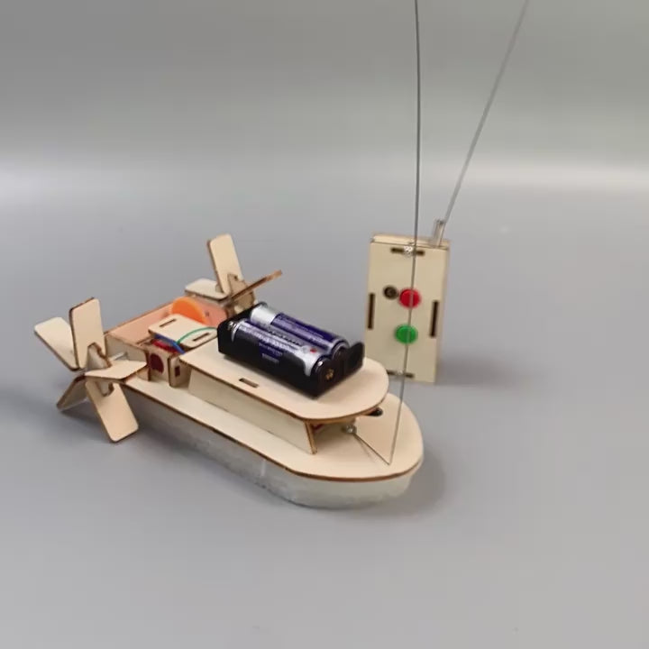 DIY Remote-controlled Paddle Steamer Kit: Build and play with this wooden STEM toy.