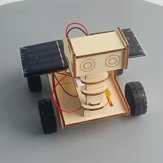 DIY Solar Powered Lunar Rover Kit in action, showcasing STEM learning and sustainable energy.