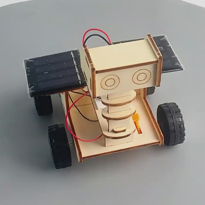 DIY Solar Powered Lunar Rover Kit in action, showcasing STEM learning and sustainable energy.