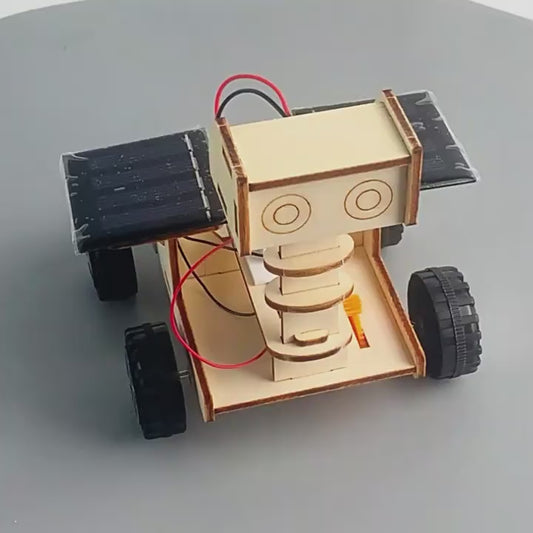 DIY Solar Powered Lunar Rover Kit in action, showcasing STEM learning and sustainable energy.