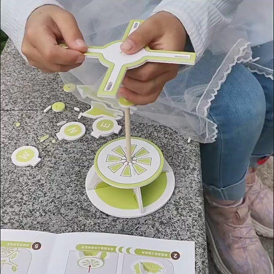 DIY Weather Vane Kit assembly guide for kids: step-by-step video tutorial.